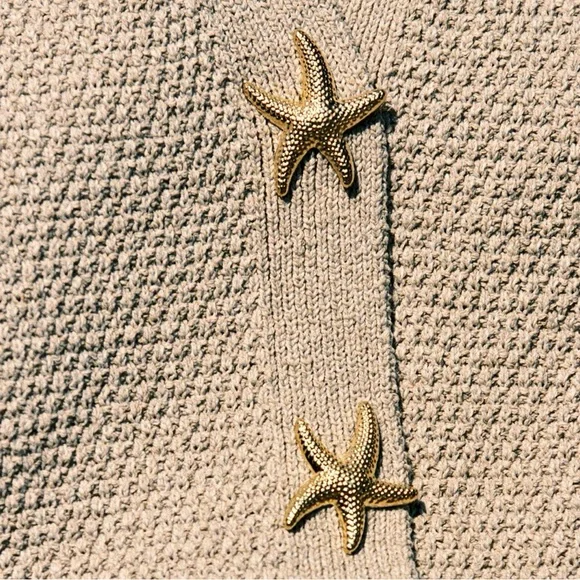 Zara Star Button Textured Knit Cardigan (NWT) - Picture 3 of 5